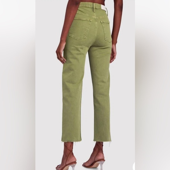 Re/Done High Rise Green Women's Jeans - Picture 3 of 15